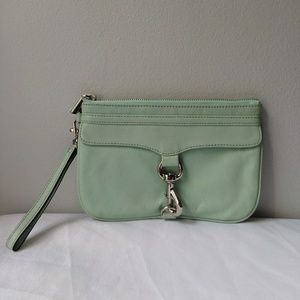 Mint Rebecca Minkoff Clutch Wristlet Bag